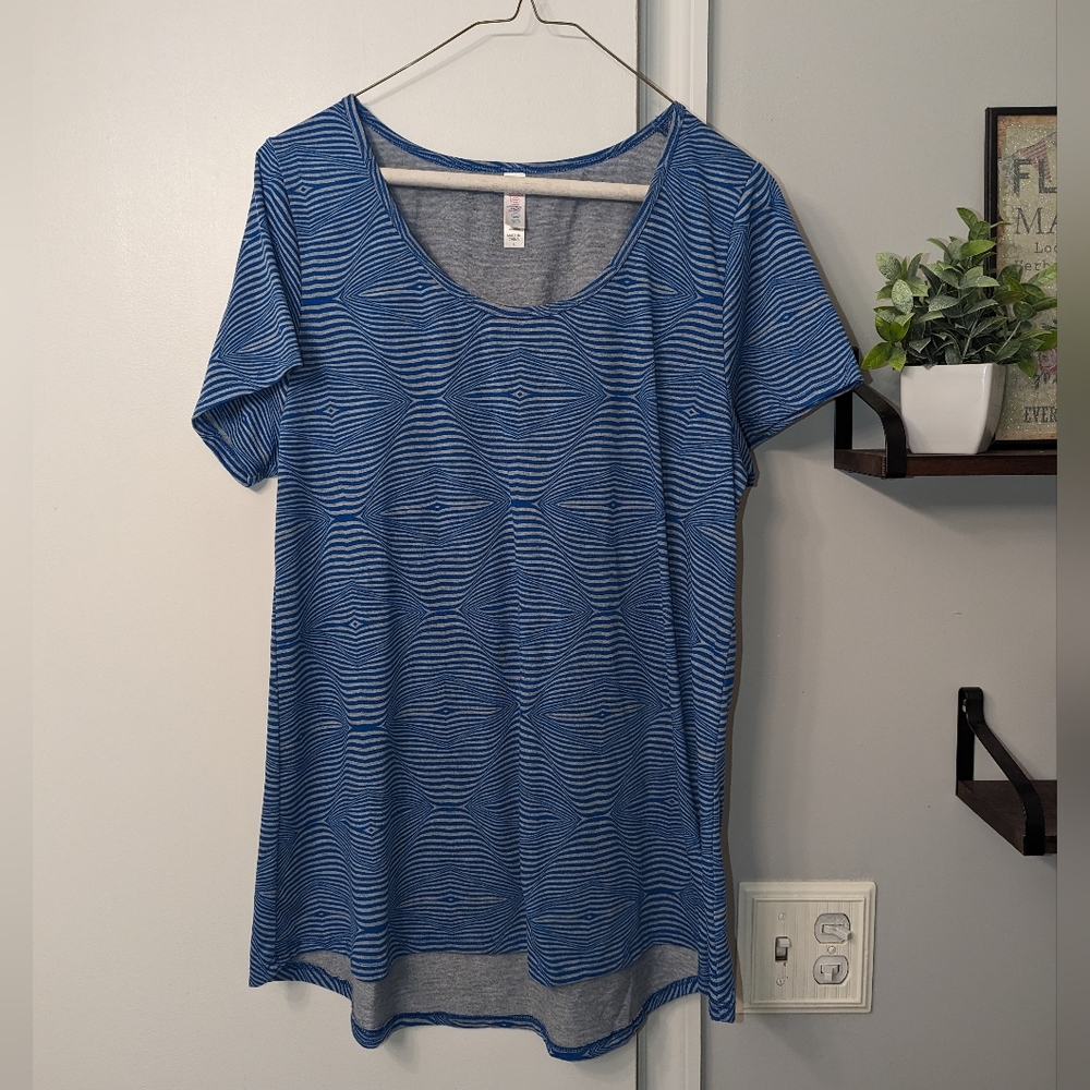 Cool Blue Pattern Tunic T-Shirt